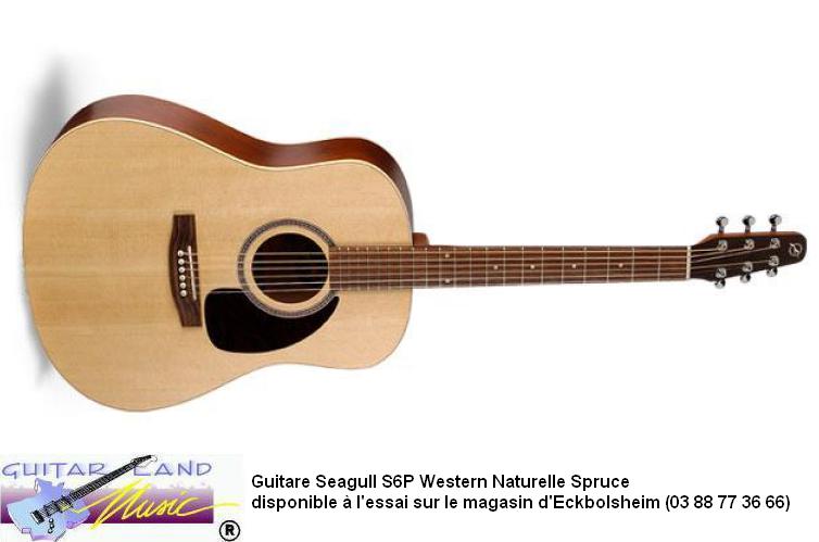 Guitare Seagull S6P Western Naturelle Spruce